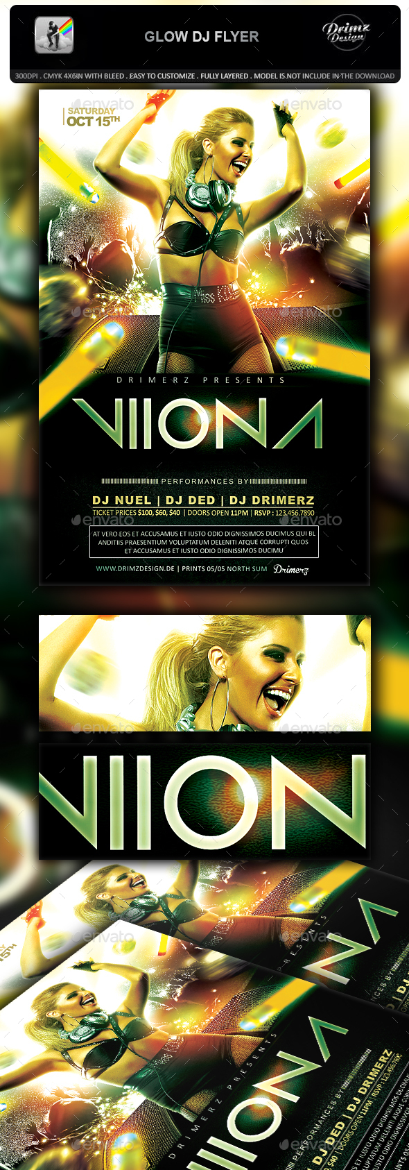 Glow DJ Flyer - Events Flyers