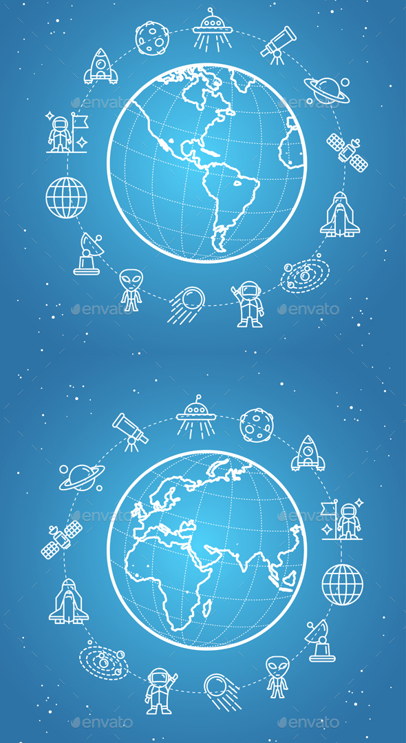 Space Icon Concept. Vector - Conceptual Vectors