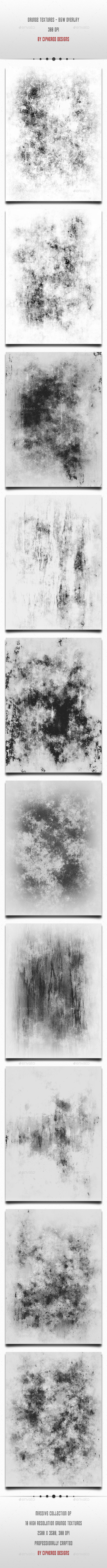Grunge Textures - Black & White Overlay - Industrial / Grunge Textures