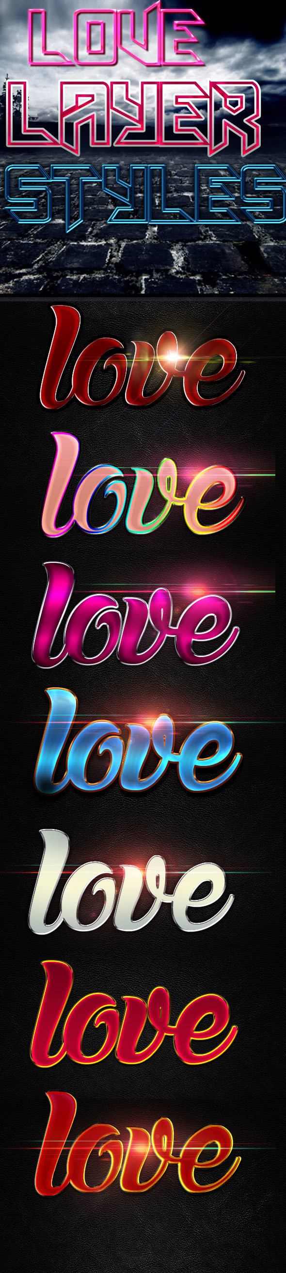 Love Layer Styles - Styles Photoshop