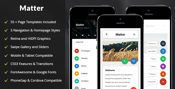 Matter | Sidebar Menu for Mobiles & Tablets - 8