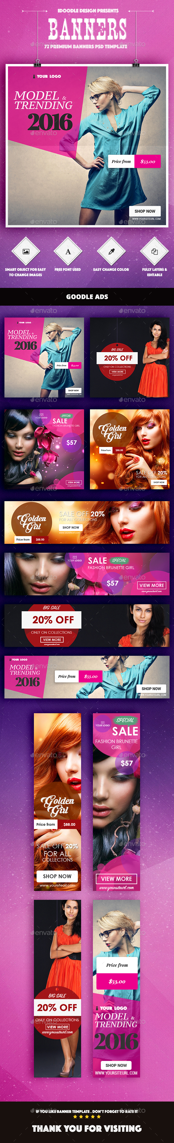 Bundle Fashion Banner Ad - Banners & Ads Web Elements