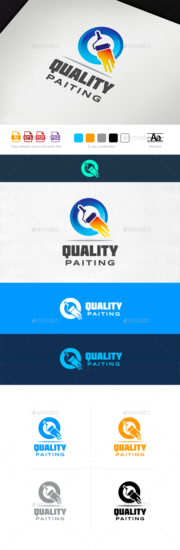 Quality Painting Logo Template - Letters Logo Templates