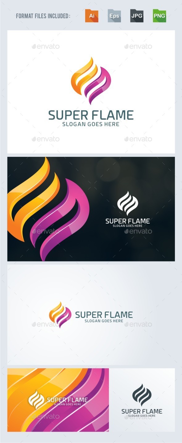 Super Flame Logo Template - Abstract Logo Templates