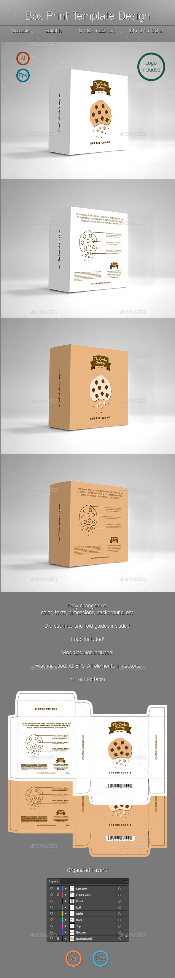 Box Design - Packaging Print Templates