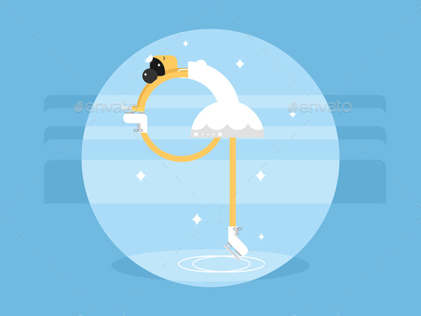Figure Skating Flat Style - Sports/Activity Conceptual