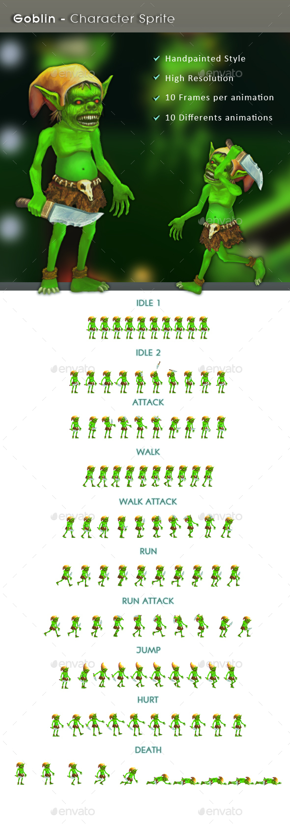 Goblin - Character Sprite - Sprites Game Assets