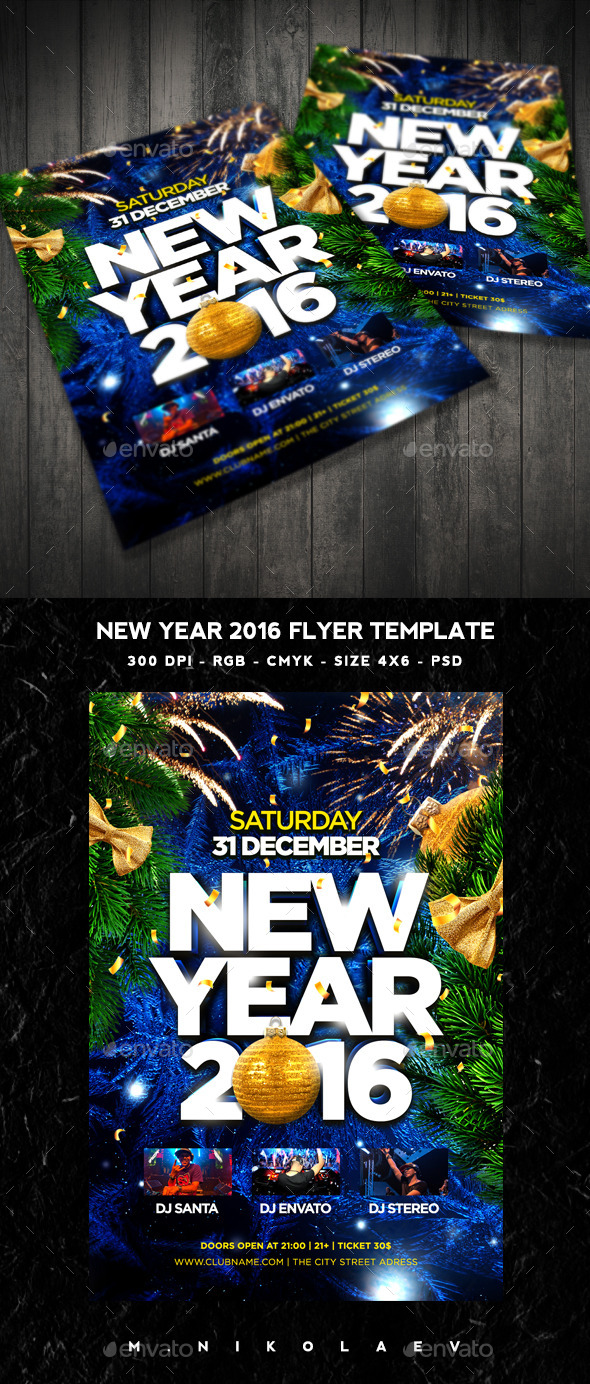 New Year 2016 Flyer - Clubs & Parties Events