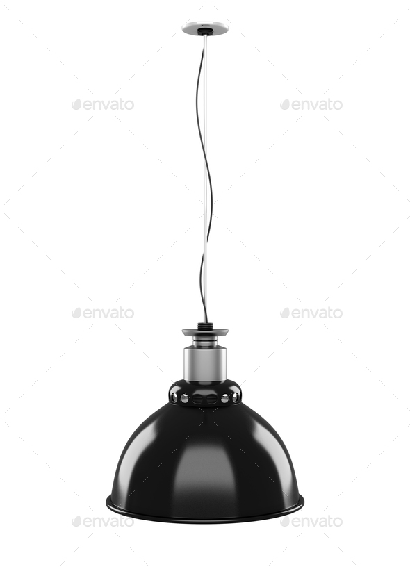 Hanging lamp isolated on white background. 3d rendering. - Stock Photo - Images