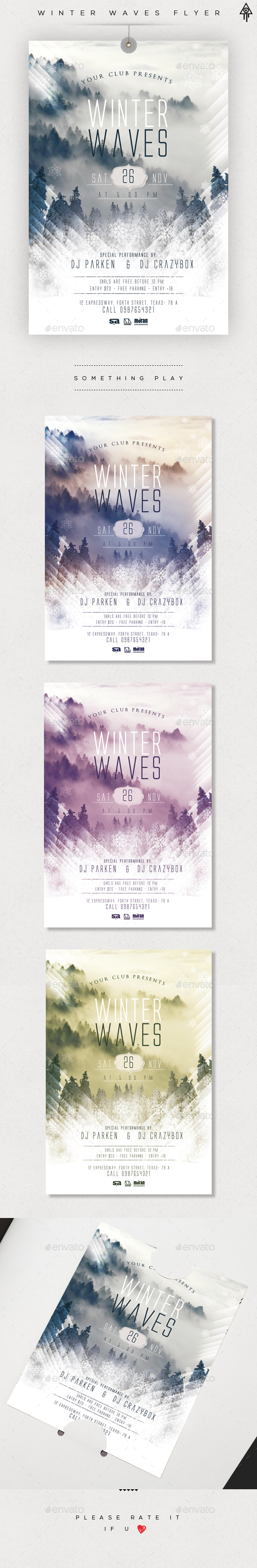 Winter Wave Flyer - Events Flyers