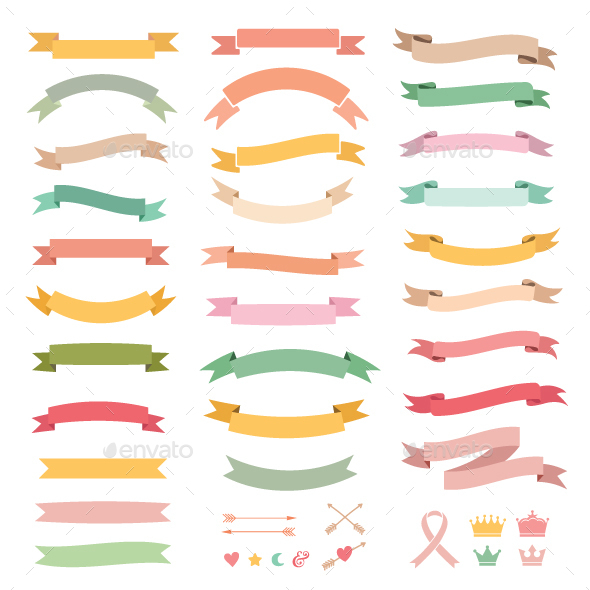 Ribbon Wedding Element II - Decorative Symbols Decorative