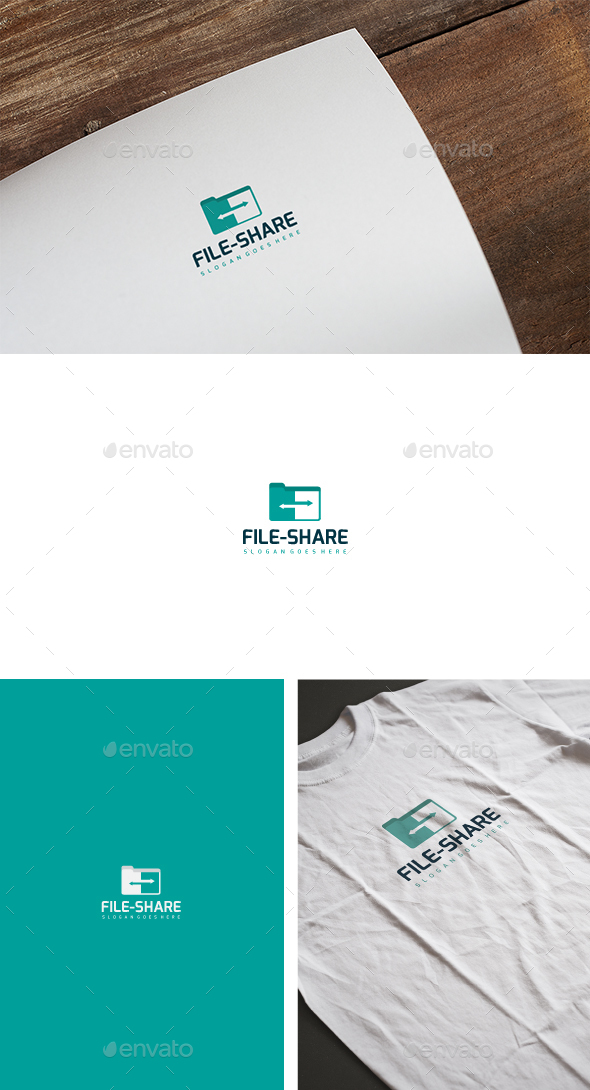 File Share Logo - Abstract Logo Templates