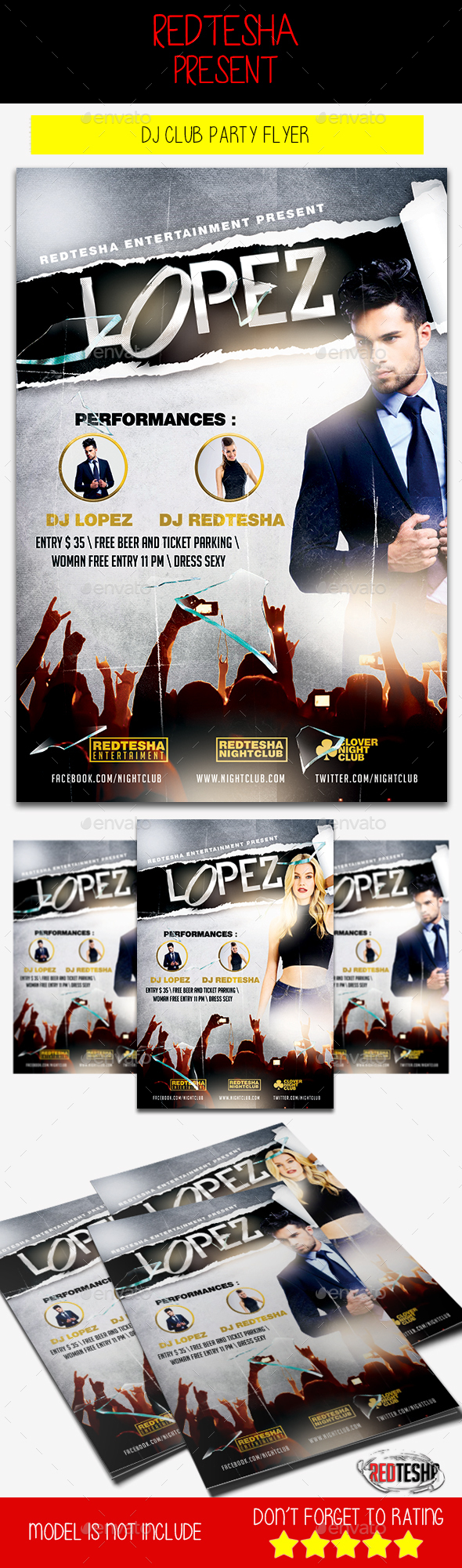 DJ Club Party Flyer - Clubs & Parties Events