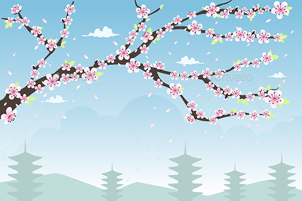 Cherry Blossom Background - Backgrounds Decorative