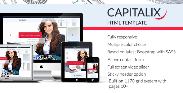 Exceptional  Capitalix — Business Multipurpose HTML Template 