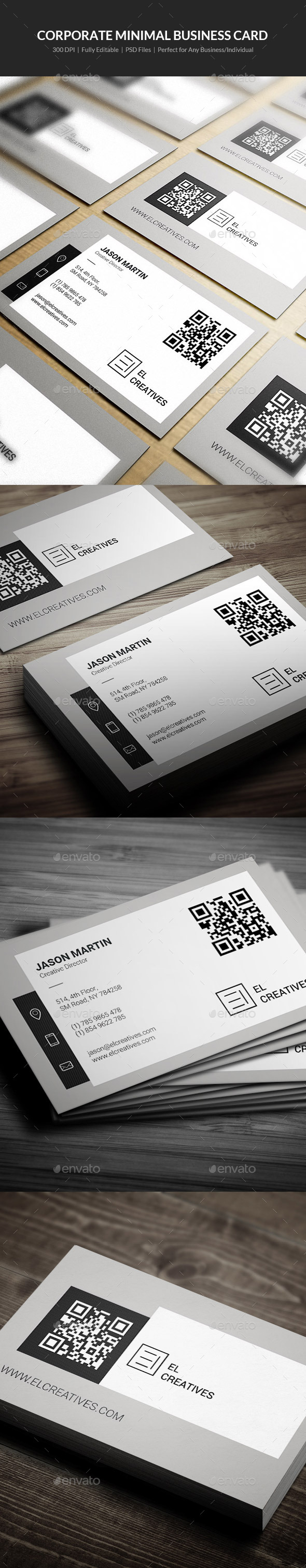 Corporate Minimal Business Card - 06 - Corporate Business Cards