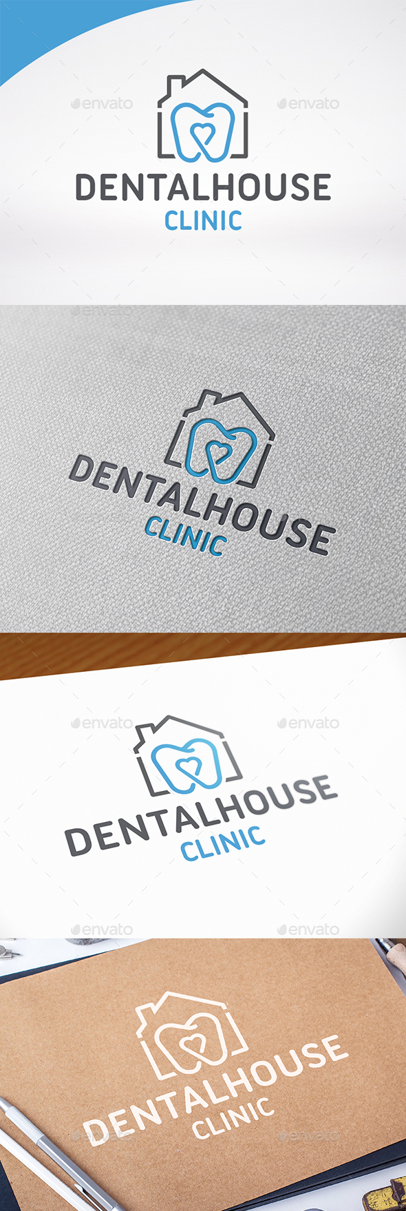 Dental Love Clinic Logo - Objects Logo Templates