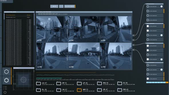 Crime Detection Network Monitoring City Streets For Citizens Protection alt