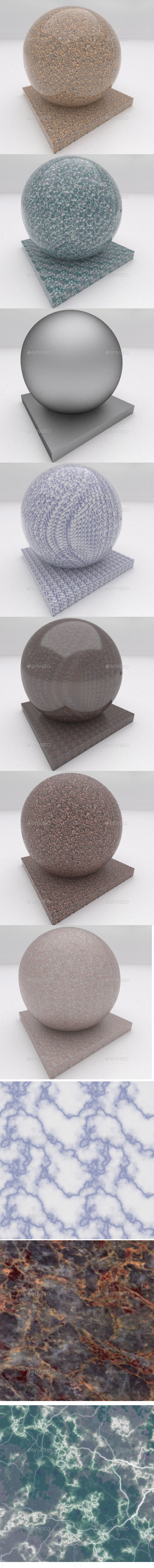 7 marble textures - 3DOcean Item for Sale