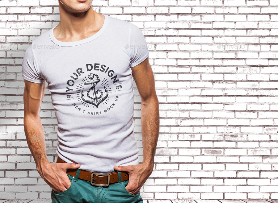 Download Muscular Men T-Shirt Mockup by cudographic | GraphicRiver