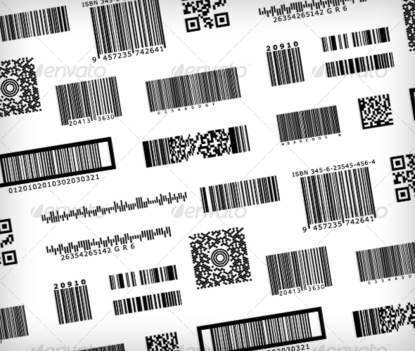 Barcode Samples - Bar code symbols - Decorative Vectors
