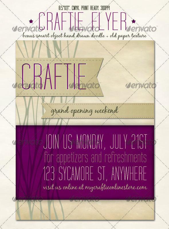 Craftie Flyer - Miscellaneous Events