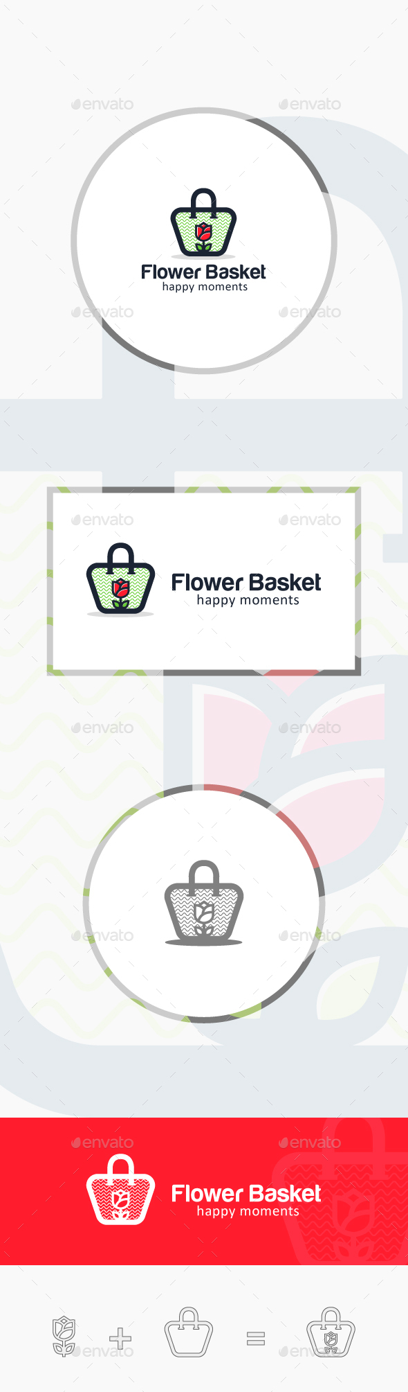 Flower Basket - Symbols Logo Templates