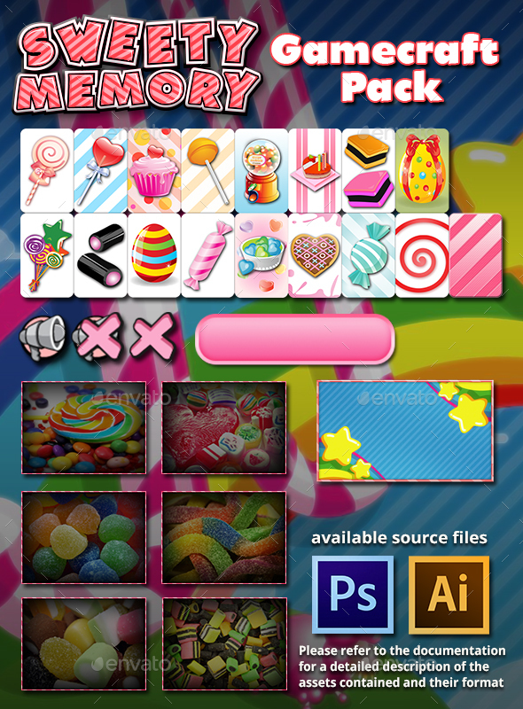 Sweety Memory Game Assets - Game Assets