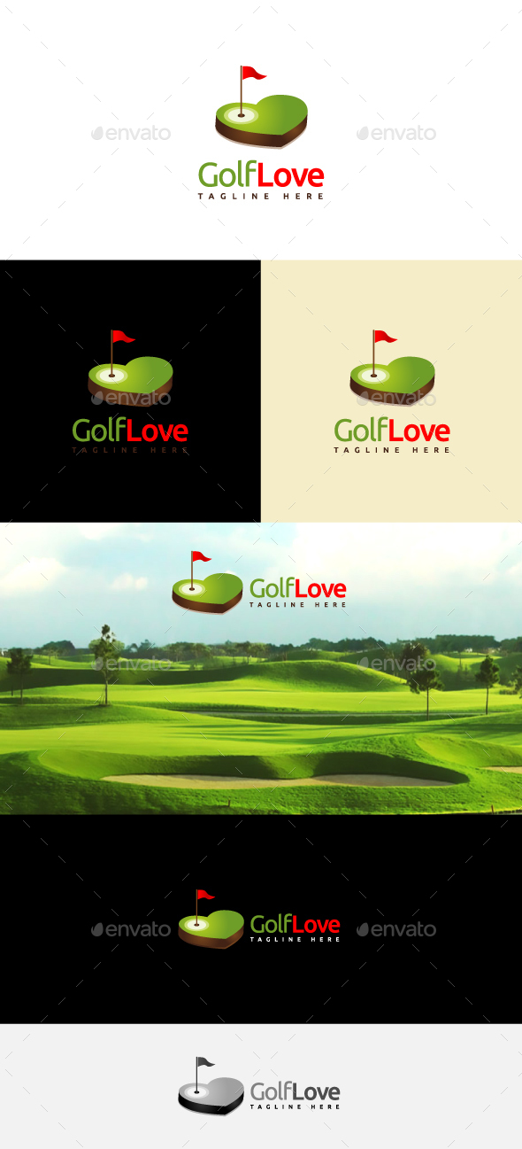 Golf Love - Objects Logo Templates