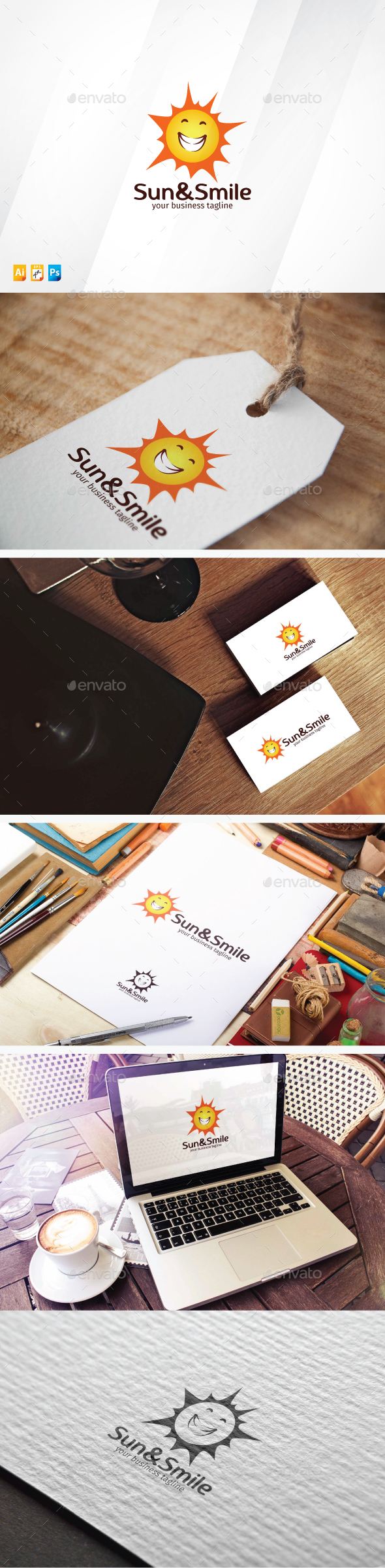 Sun & Smile - Nature Logo Templates