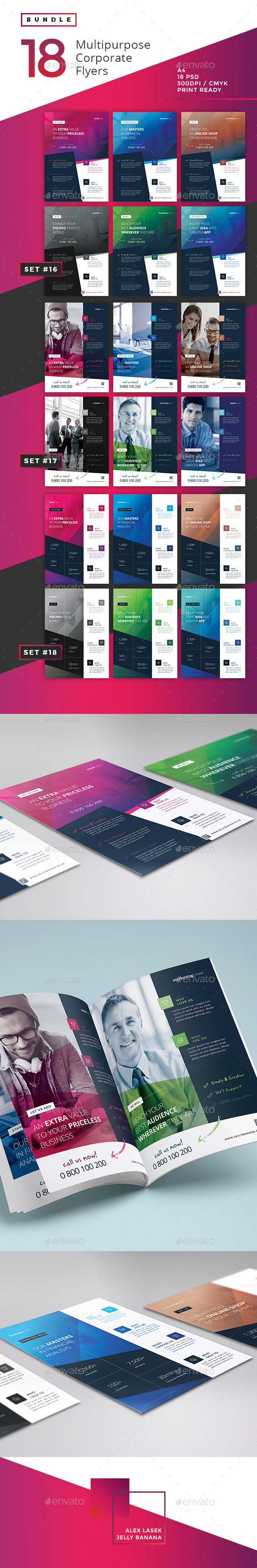 Corporate Flyer Bundle 6 - 18PSD - Corporate Flyers