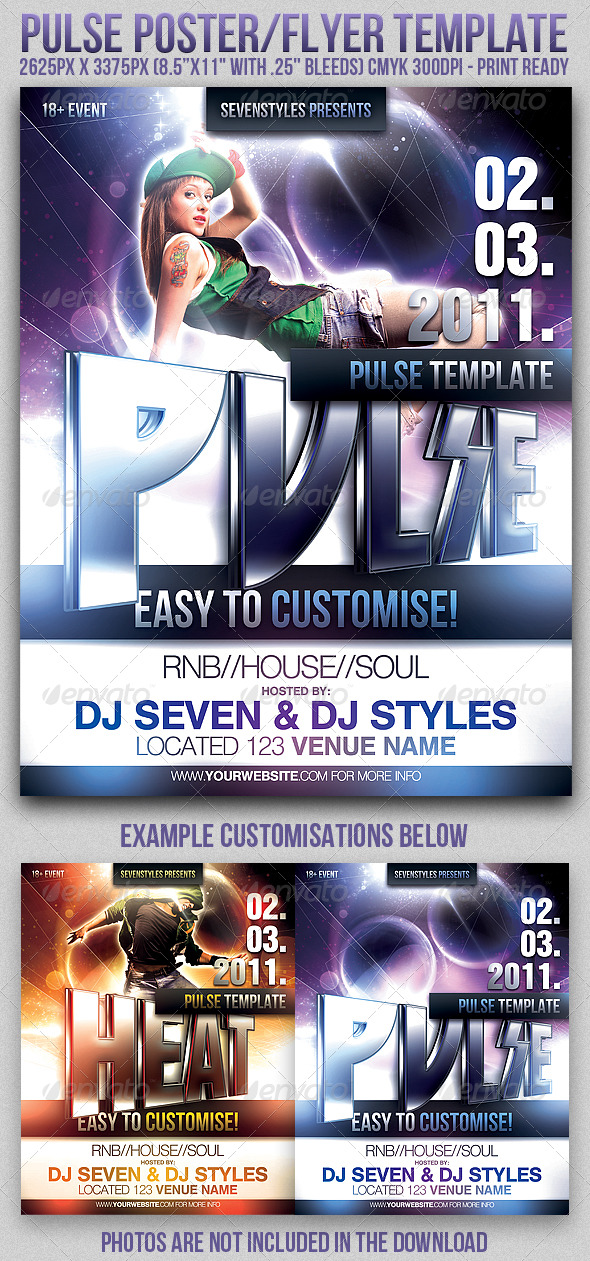 Pulse Poster/Flyer Template - Clubs & Parties Events