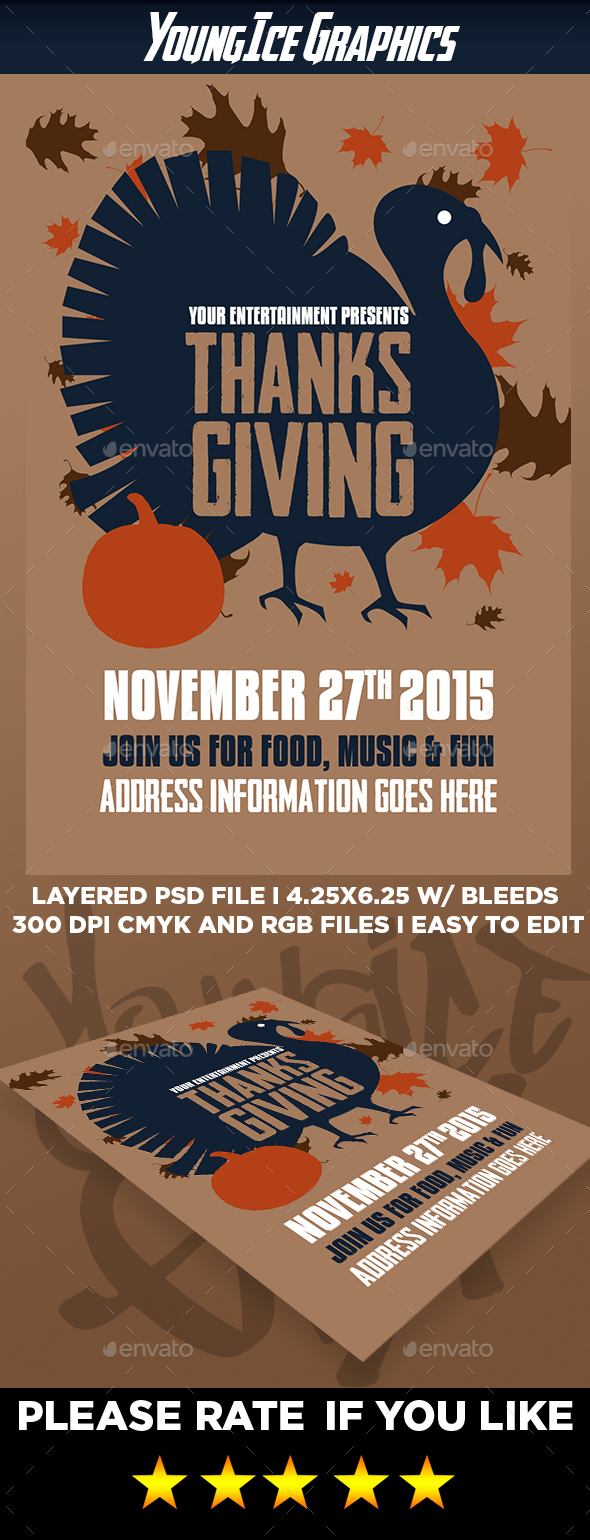 Thanksgiving Flyer Template - Holidays Events