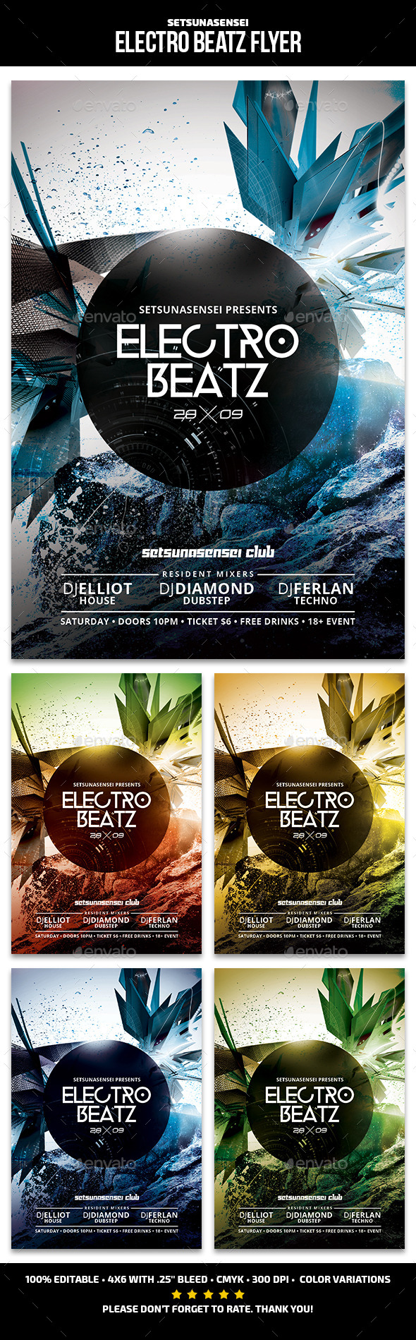 Electro Beatz Flyer - Clubs & Parties Events