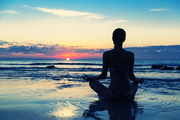 Meditation on the beach Stock Photo by NomadSoul1 | PhotoDune