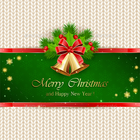 Christmas Decorations with Red Bow - Christmas Seasons/Holidays