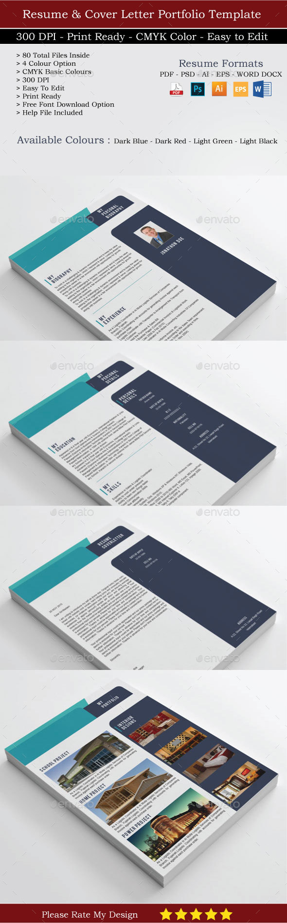Resume and Cover letter Portfolio - Resumes Stationery