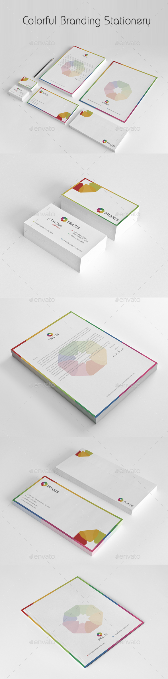 Colorful Branding Stationery - Stationery Print Templates