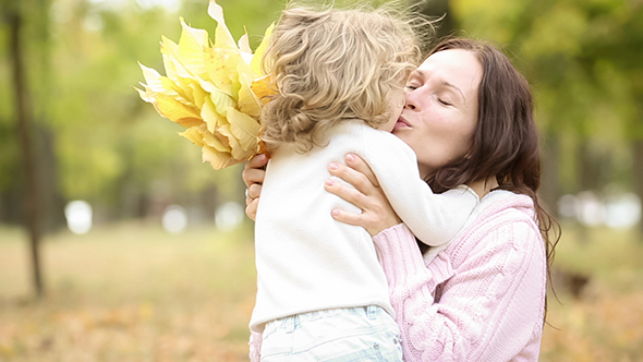 Child And Mother In Autumn alt