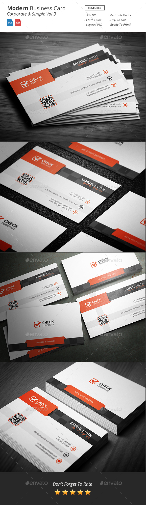 Modern - Corporate Business Card Vol 3 - Corporate Business Cards