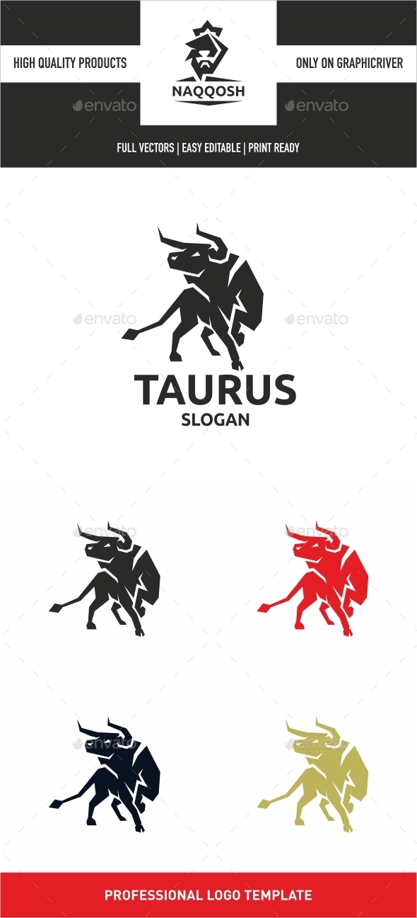 Taurus - Animals Logo Templates