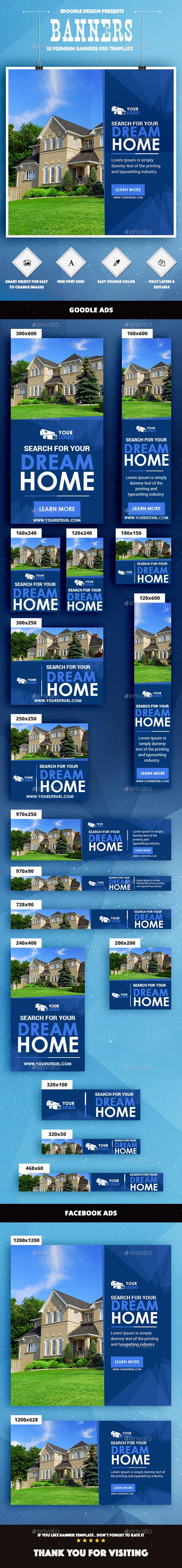 Real Estate Banner Ad - Banners & Ads Web Elements
