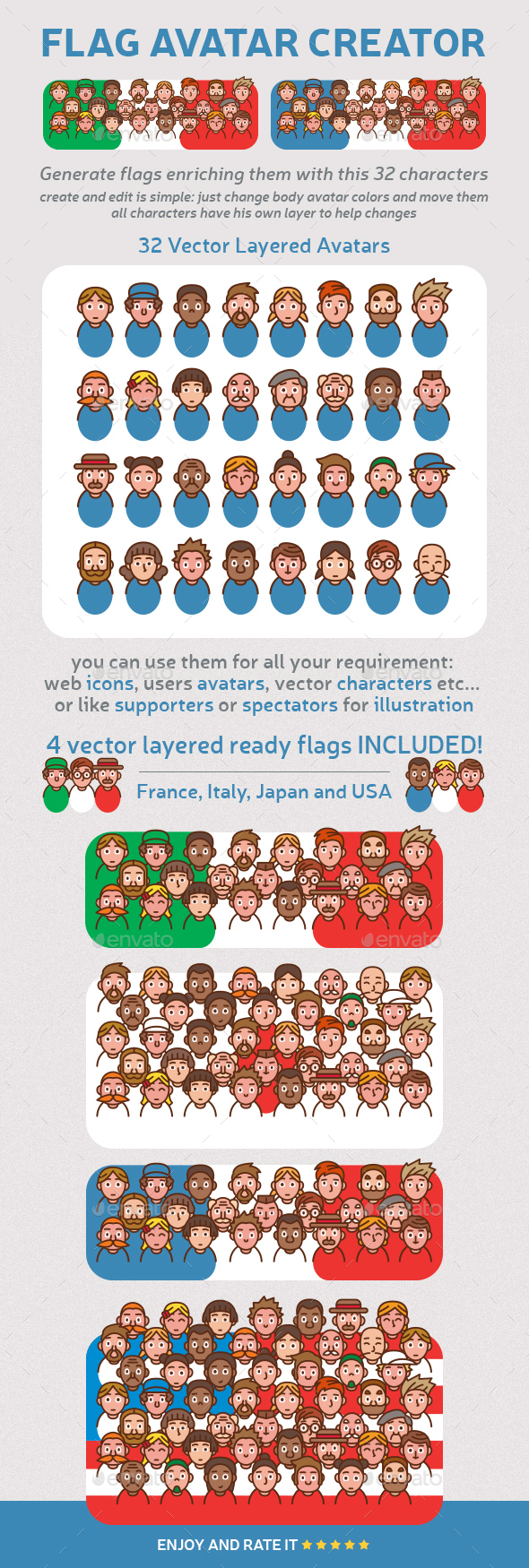 Flag Avatar Creator - People Characters