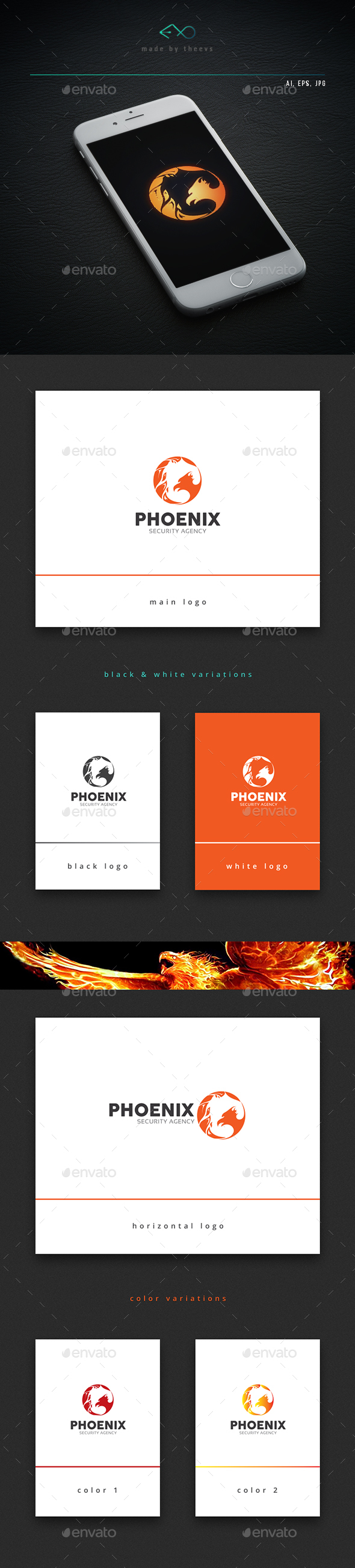 Phoenix - Animals Logo Templates