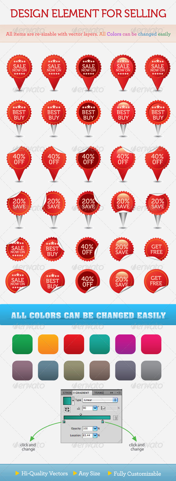 Design Element for Selling - Badges & Stickers Web Elements