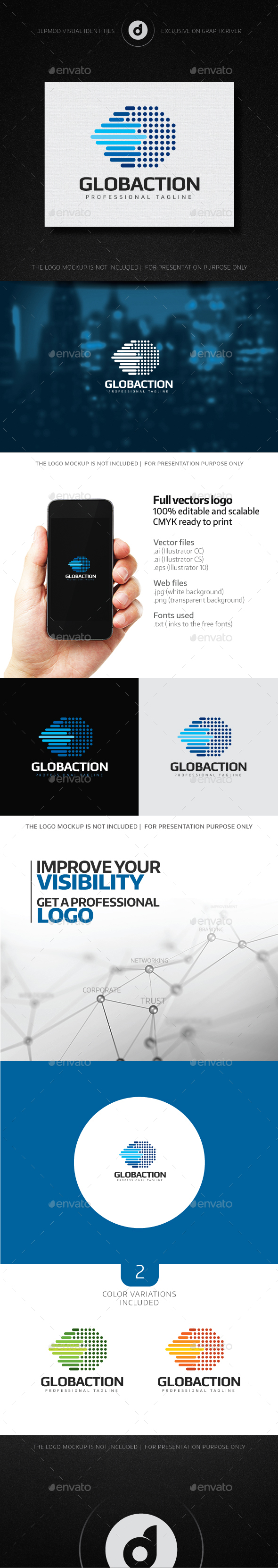 Globaction Logo - Abstract Logo Templates
