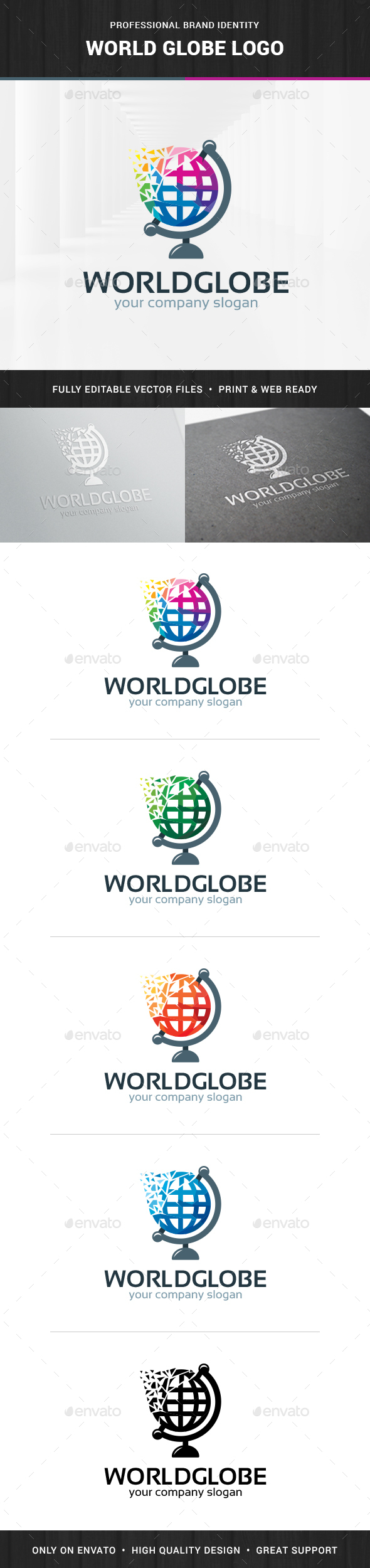World Globe Logo Template - Objects Logo Templates