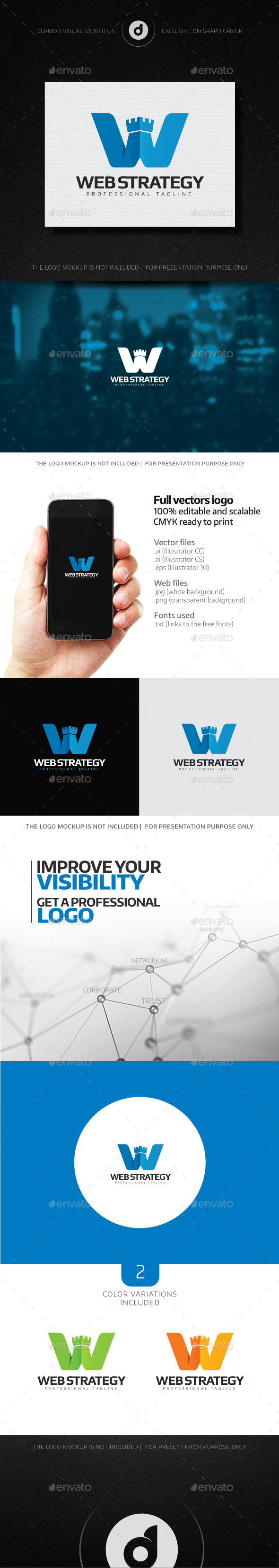 Web Strategy Logo - Letters Logo Templates