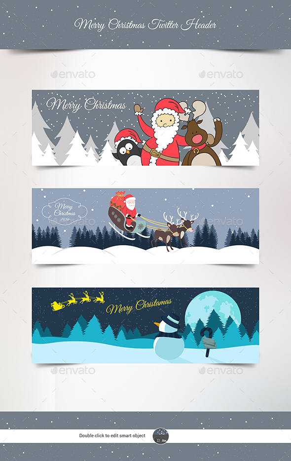 Christmas Twitter Header Template - Twitter Social Media