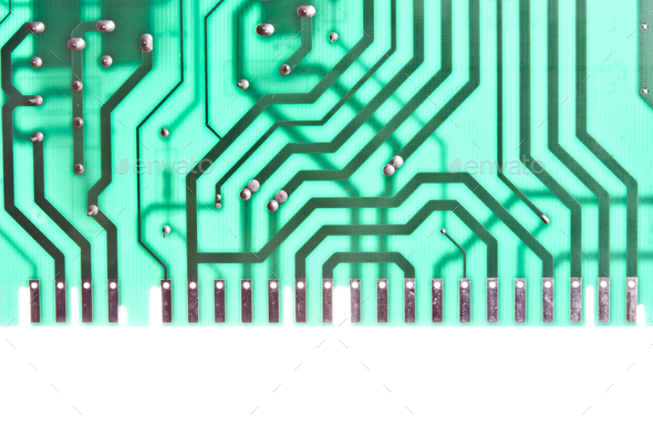 Green computer circuit - Stock Photo - Images
